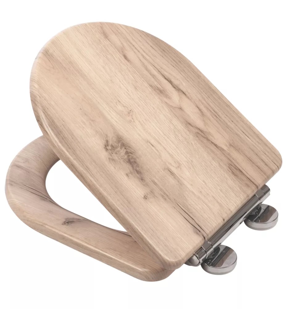 Croydex Varese SoftClose with QuickRelease Toilet Seat Moulded Wood