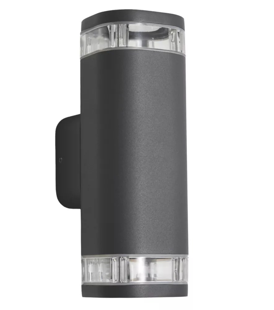 Zinc EOS Outdoor Up & Down Wall Light Anthracite Screwfix