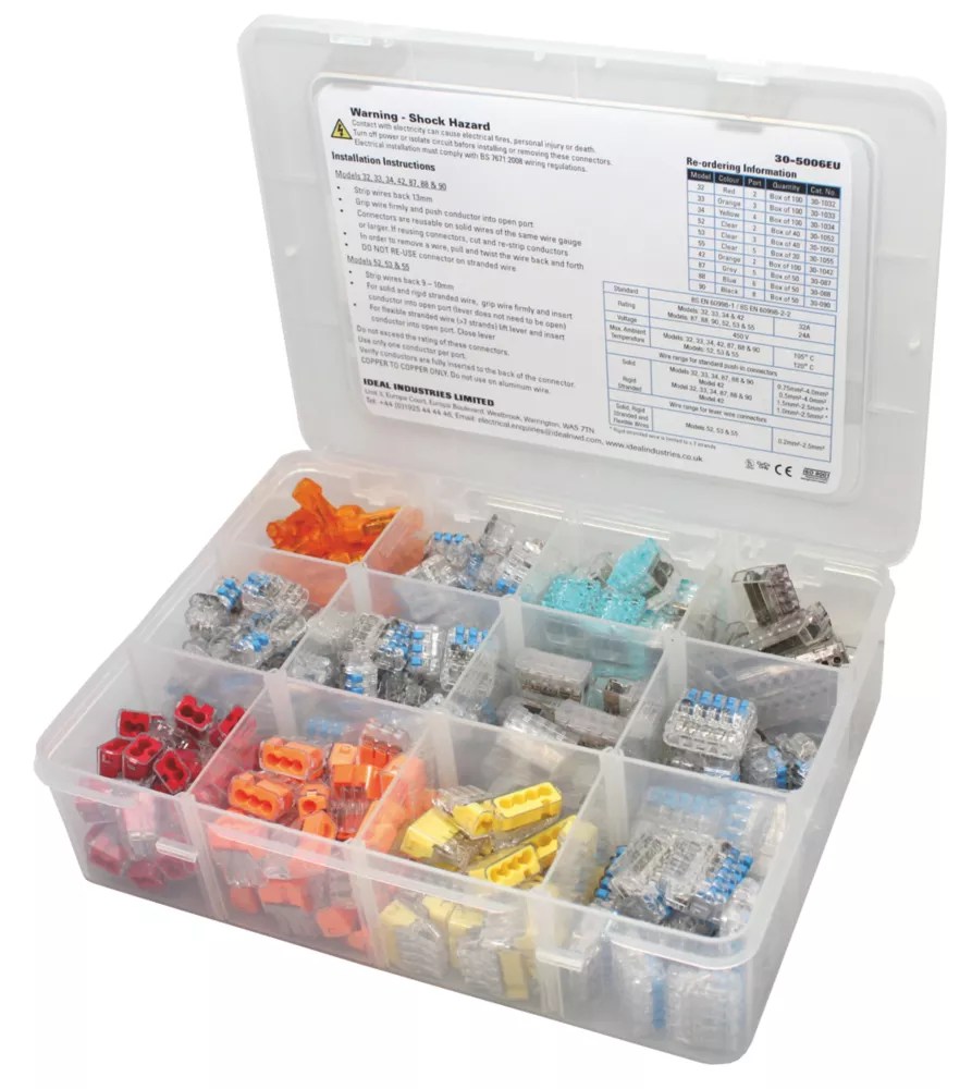 Ideal Electrical Wire Connector Set 240 Pcs Screwfix