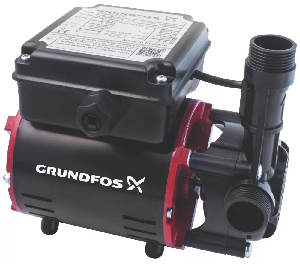 Grundfos 98950218 Regenerative Single Shower Pump 2.0bar Screwfix