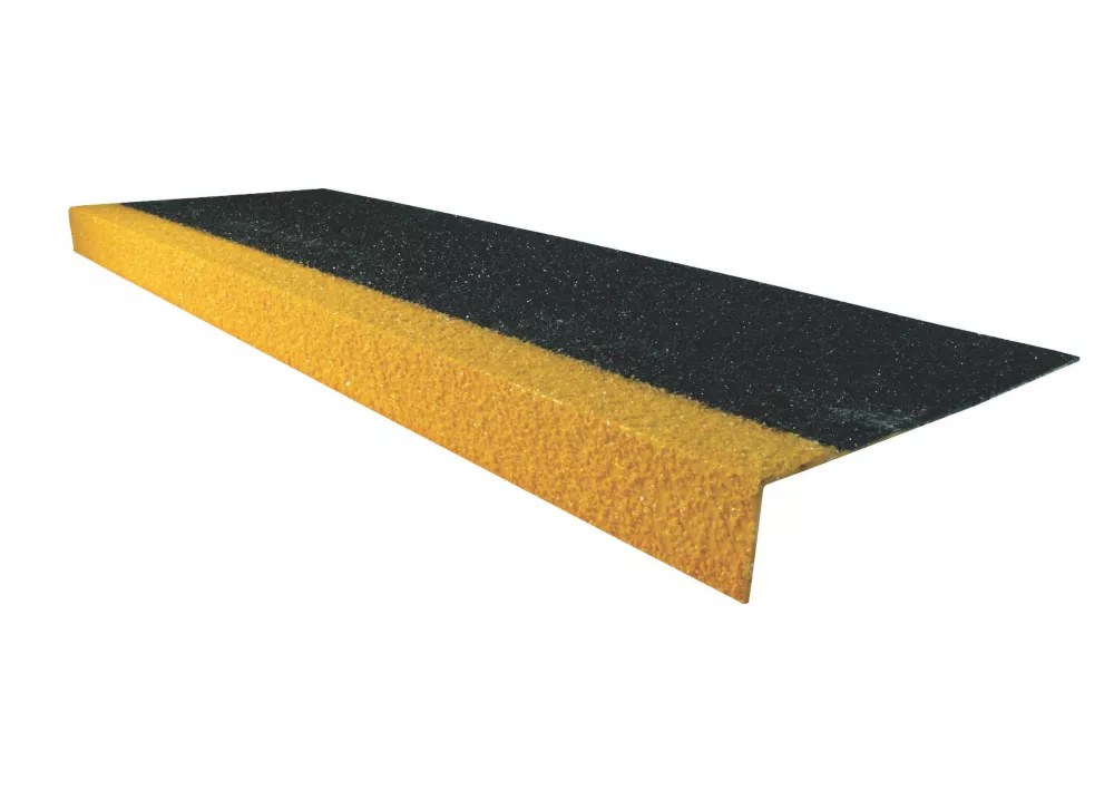 COBA Cobragrip Black & HiVis Yellow GRP AntiSlip Stair Tread Cover
