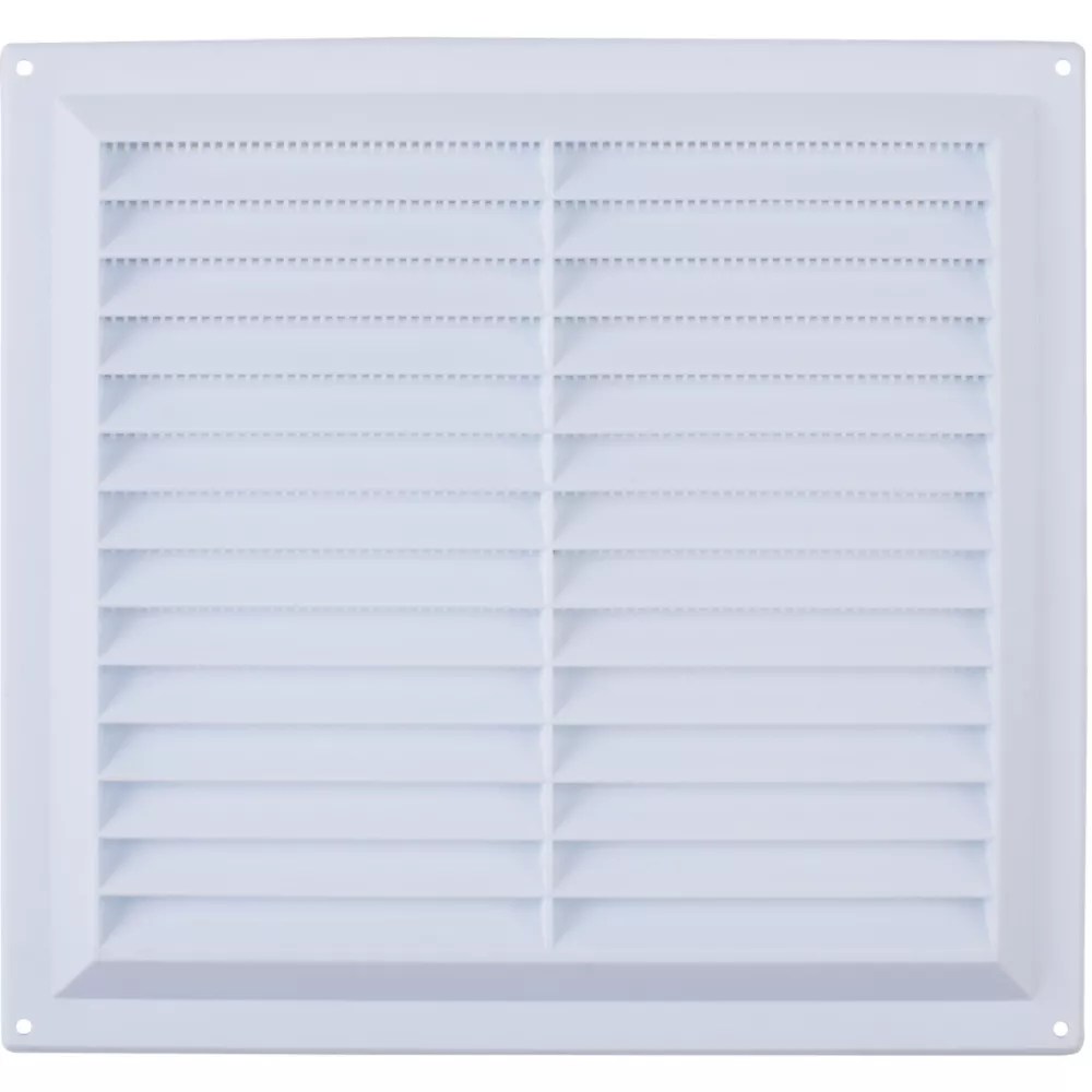 Map Vent Fixed Louvre Vent with Flyscreen White 229mm x 229mm Screwfix