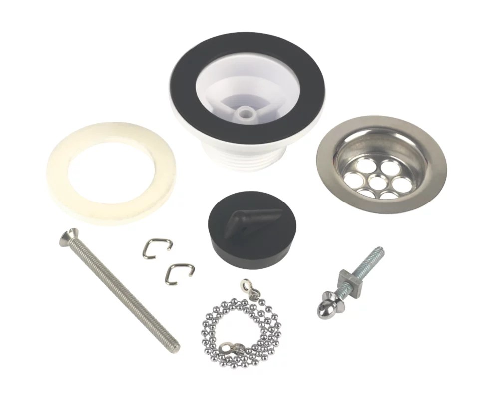 McAlpine Centre Pin Basin Waste Polished Stainless Steel 60mm Screwfix