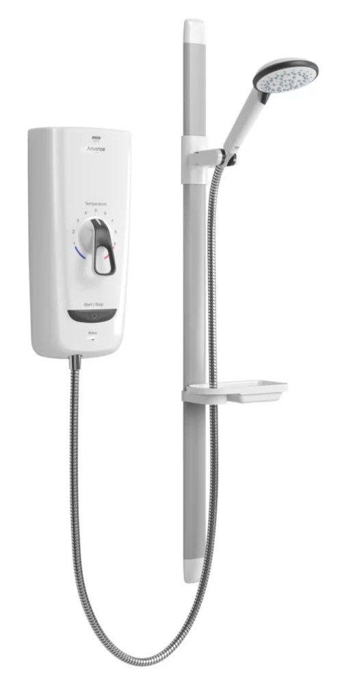 Mira Advance Flex White 8.7kW Thermostatic Electric Shower Screwfix