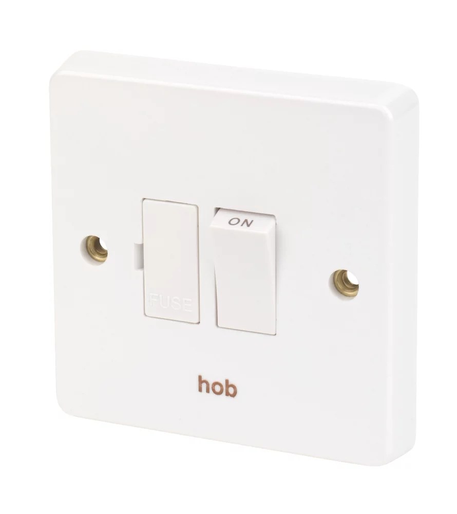 Crabtree Capital 13A Switched Hob Fused Spur White Screwfix