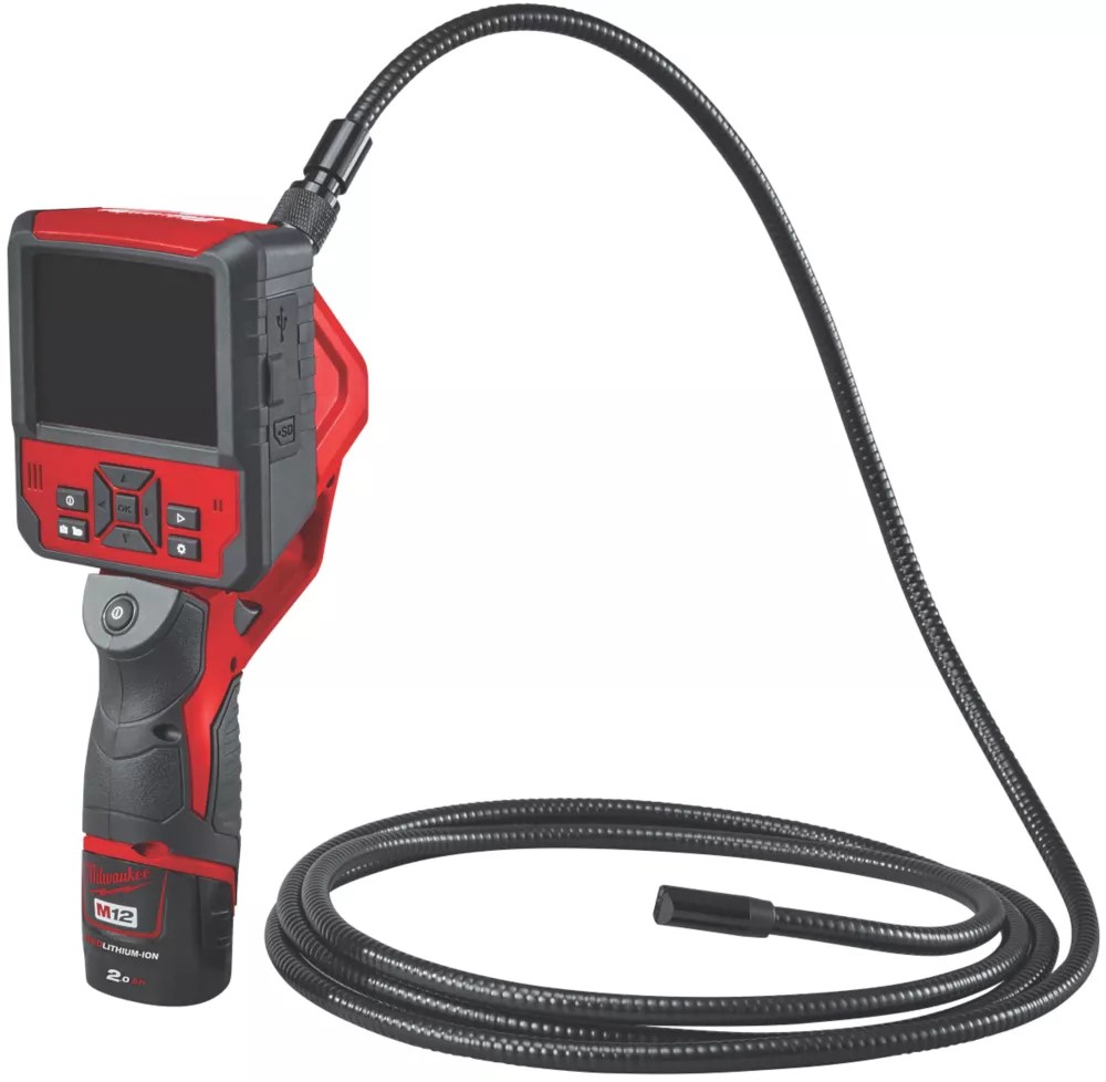 Milwaukee M12ICAV3 Inspection Camera With 3 1/4" Colour Screen Screwfix