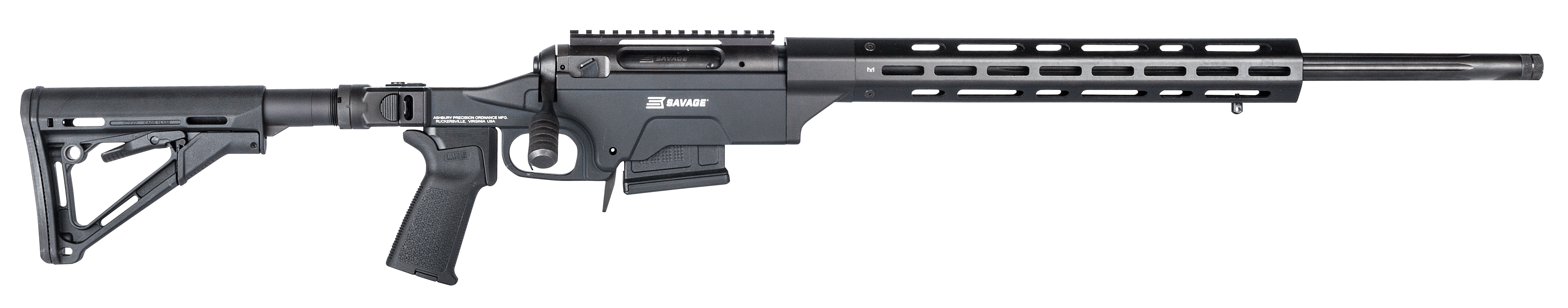 Savage 22631 10 Ashbury Precision Bolt 308 Win/7.62 NATO 24" 5+1 Black Adjustable Magpul MOE w