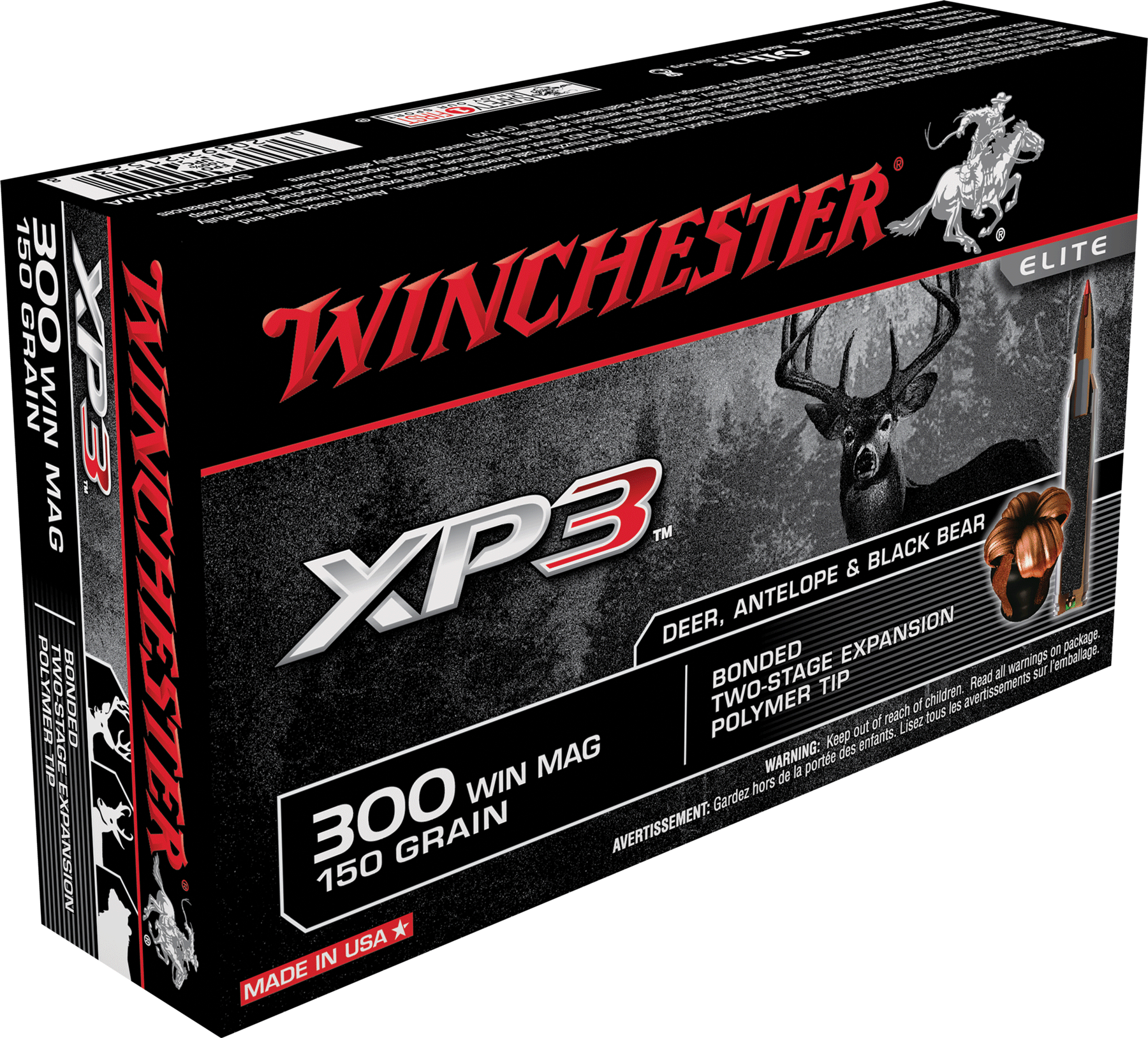 Winchester Ammo SXP300WMA 300 Win Mag Supreme Elite XP3 150 GR 20Box/10Case
