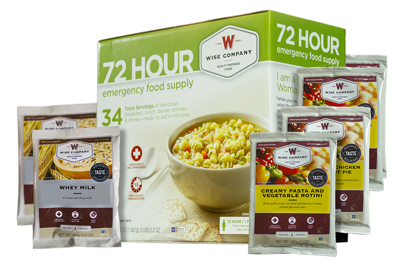 Wise Foods 05913 72 Hour Emergnecy Kit Dehydrated/Freeze Dried