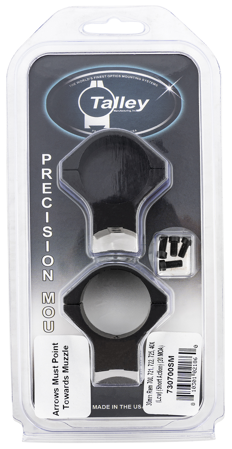 Talley 730700SM Remington 700 Scope Mount/Ring Combo Black Anodized