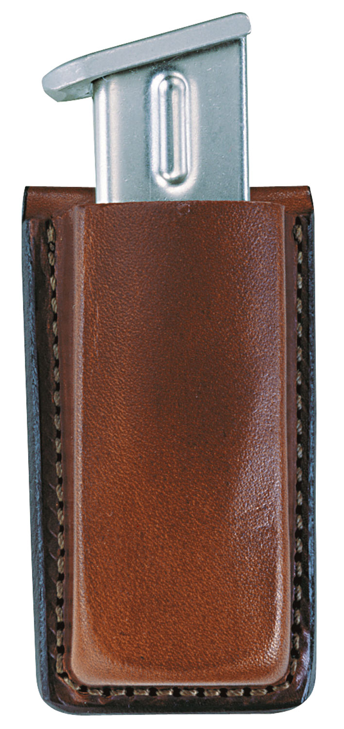 Bianchi 10734 Open Top Mag Pouch Single Tan Leather Belt Clip
