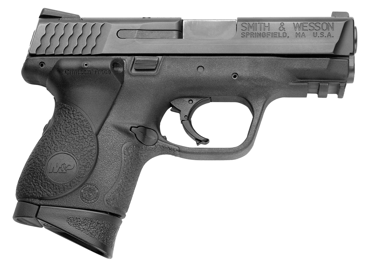 Smith and Wesson M&P Compact 9mm 3.5" Barrel 12+1 Crimson Trace Laser