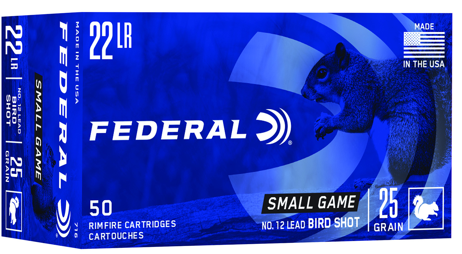 Federal 716 Standard 22 Long Rifle 12 Shot 25gr Snake Shot 50Box