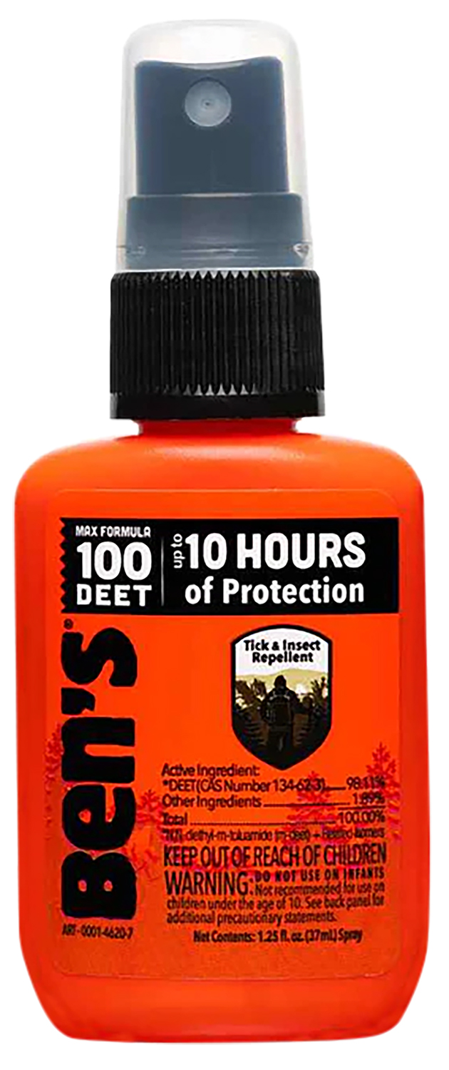 Ben's 00067070 100 Odorless Scent 1.25 oz Spray Repels Ticks & Biting