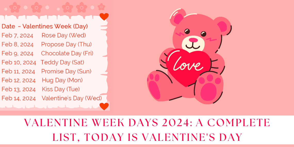 Valentine Week Days 2024 A Complete List, Today is Valentine's Day Shuru