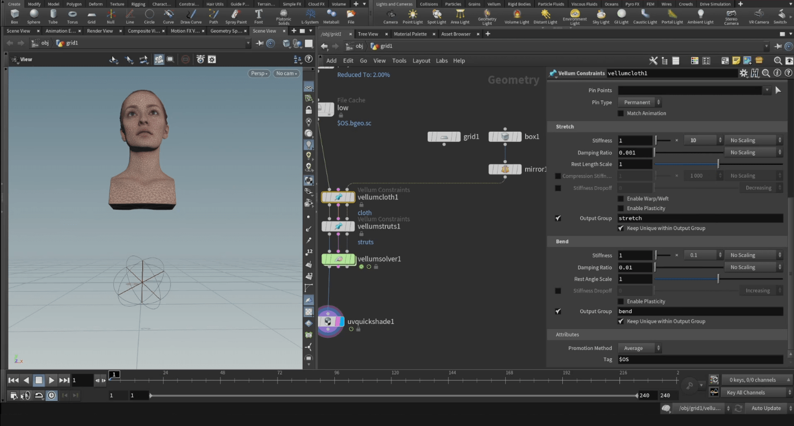 Vellum struts SideFX