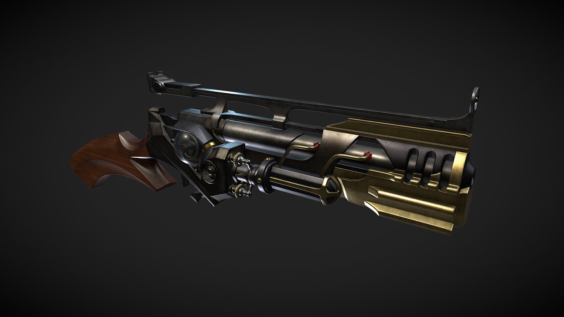 Dishonored Pistol Download Free 3D model by ekngo92 (ekngo92