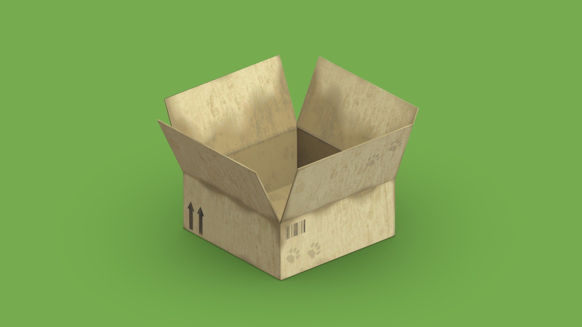 Open cardboard box 3D model by MissLumos [042862f] Sketchfab