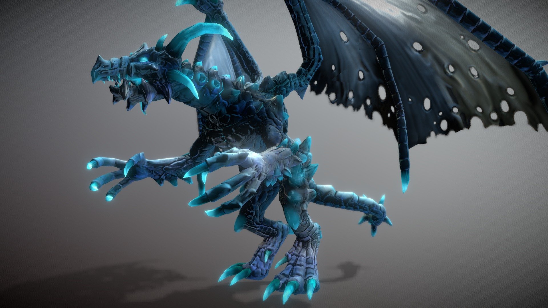 Ice Elemental Dragon Buy Royalty Free 3D model by MN ARTS LLC (mnewmanart) [04bdbf8