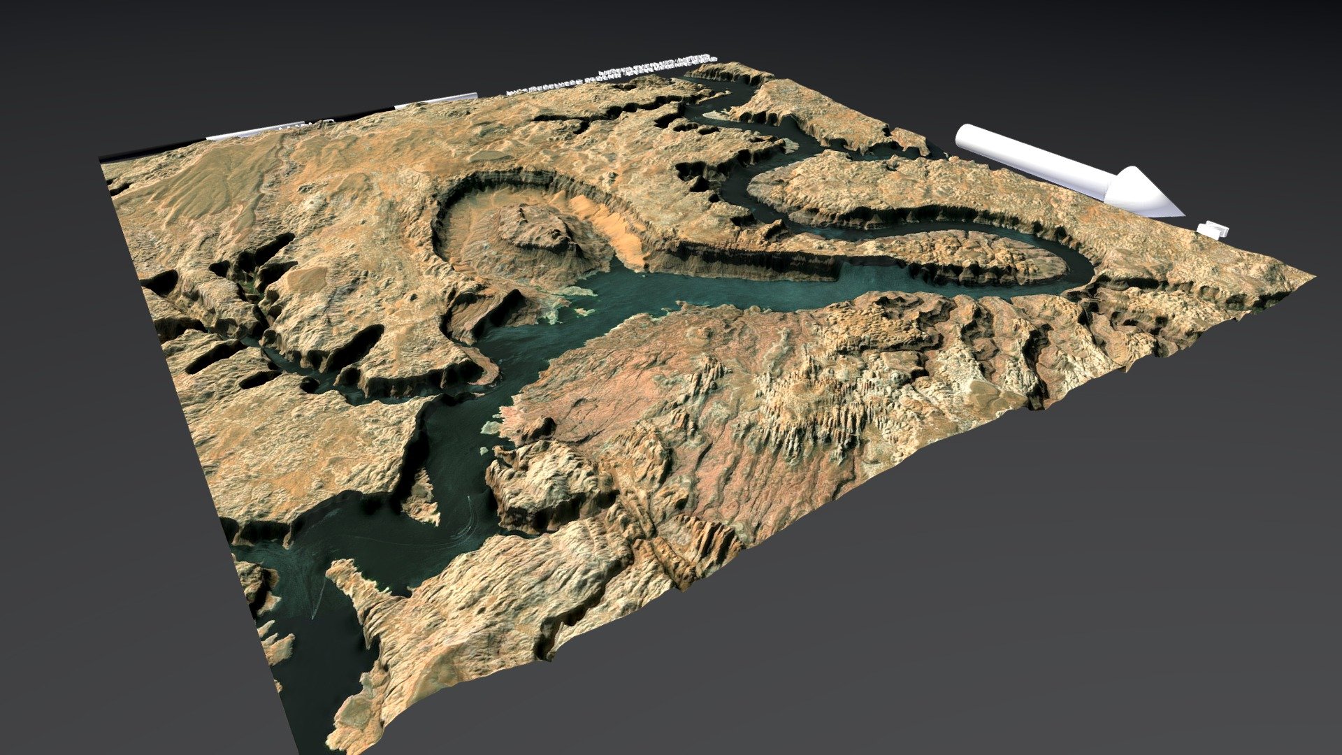 Abandoned Meander On Topographic Map Abandoned meander, USA Download Free 3D model by Sara Carena