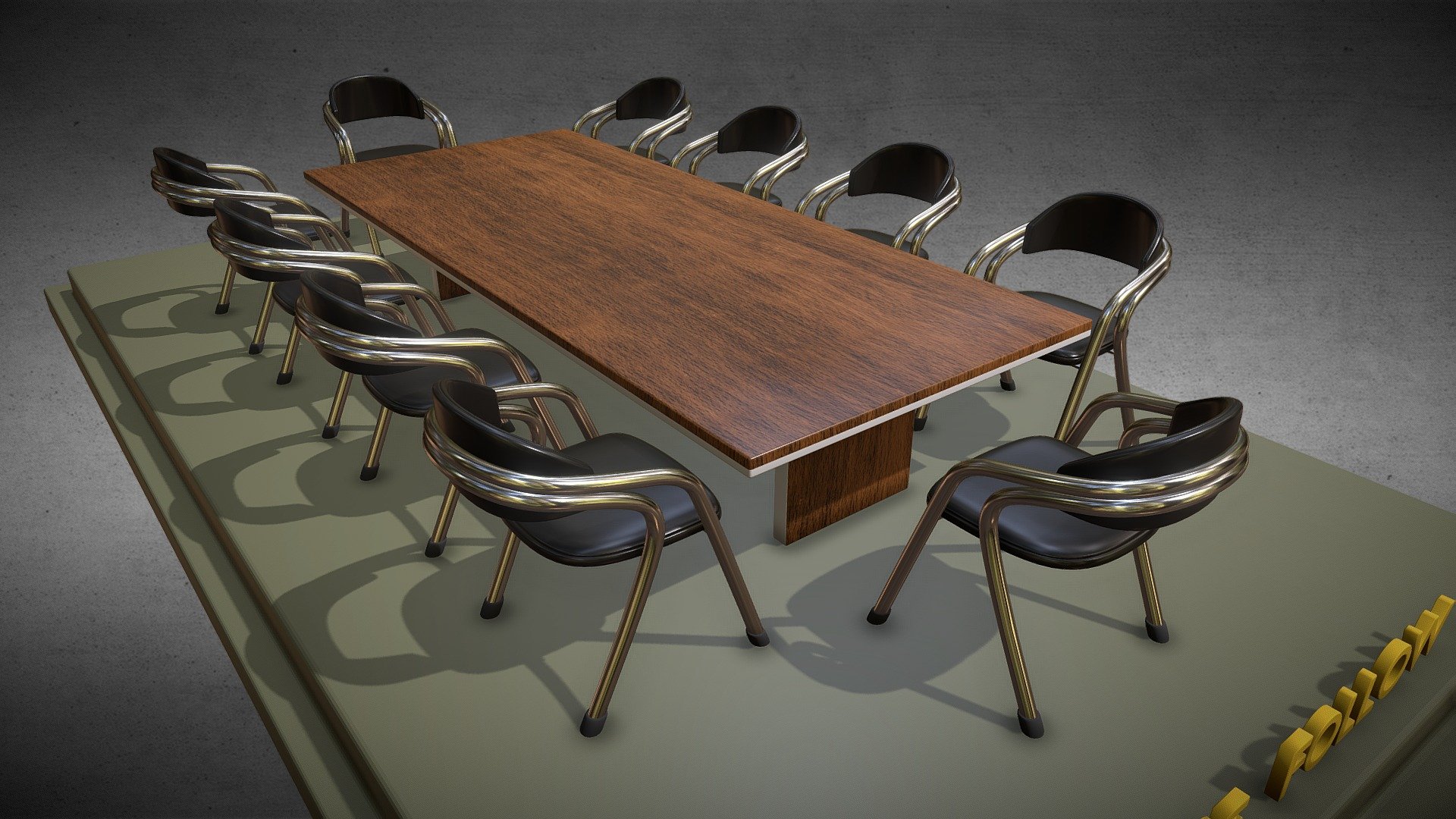 conference table Download Free 3D model by Jelvehkar (alihoseini13000) [0987342] Sketchfab