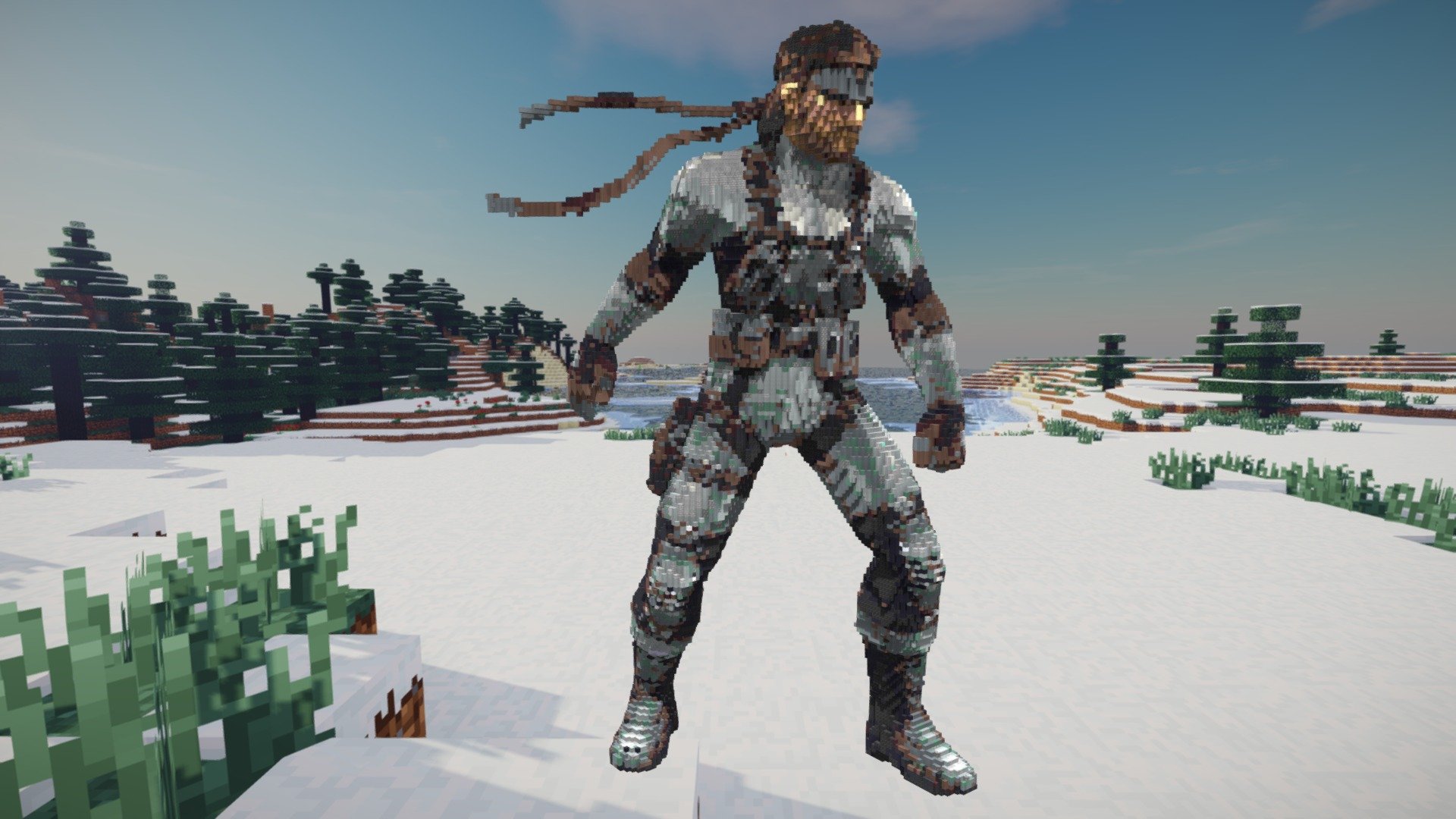 Minecraft Solid Snake Build Schematic Buy Royalty Free 3D model by inostupid (inostupid