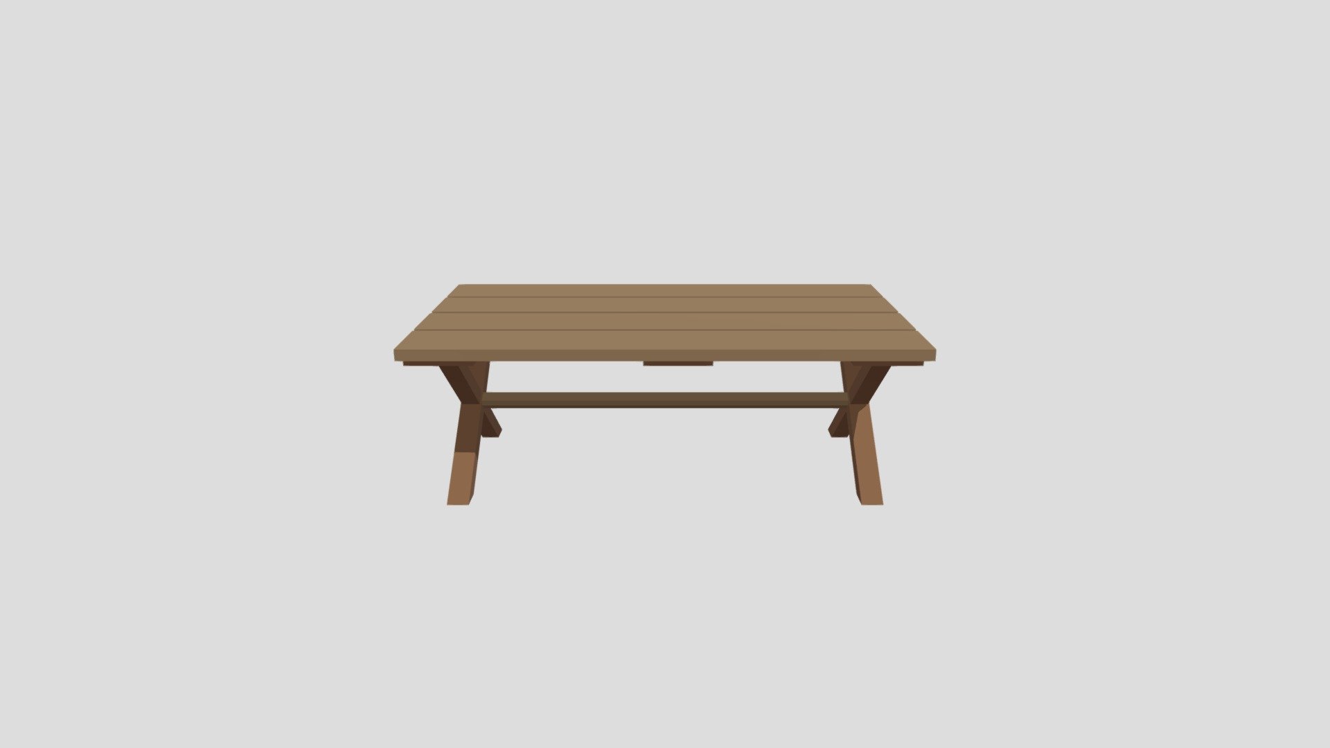 Low Poly Wooden Table Download Free 3D model by Slett Attila (attilaslett43) [0b14340