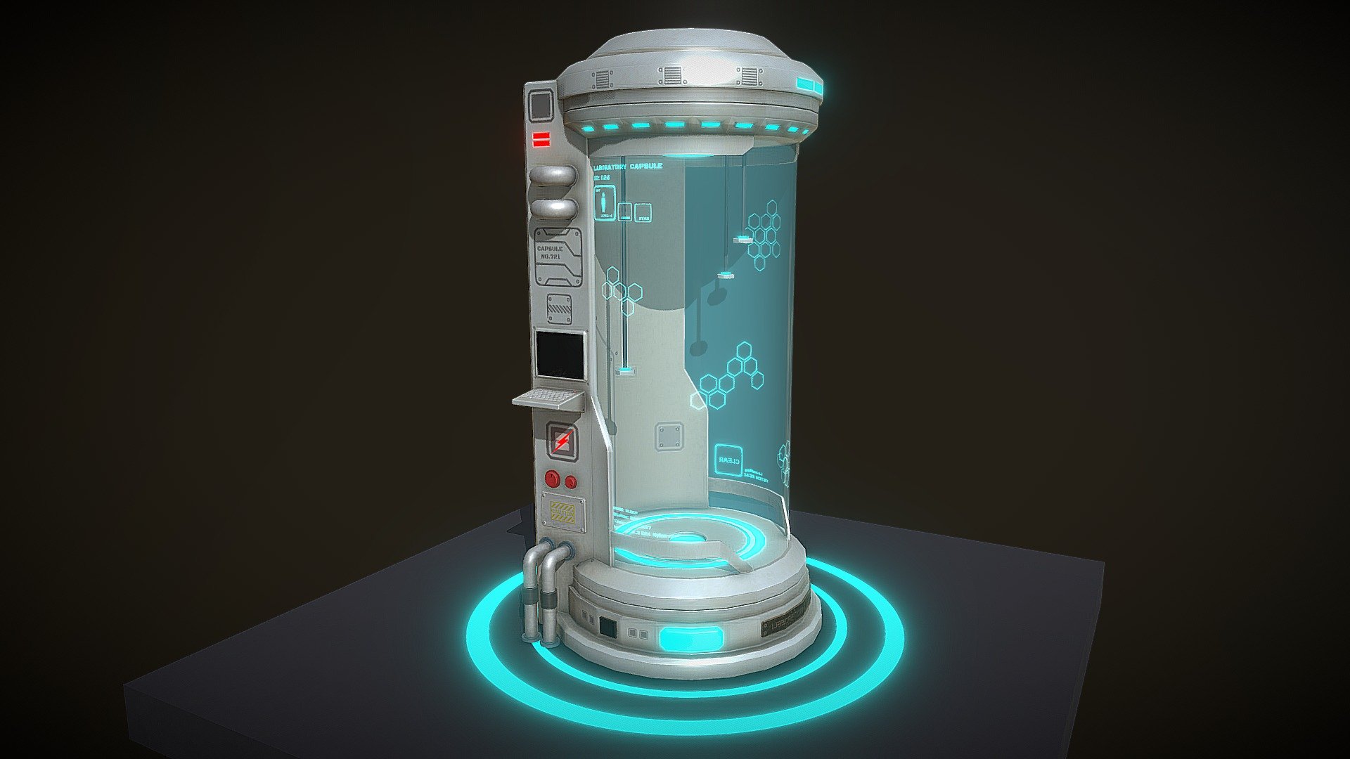 Scifi Laboratory Capsule Buy Royalty Free 3D model by tran.ha.anh