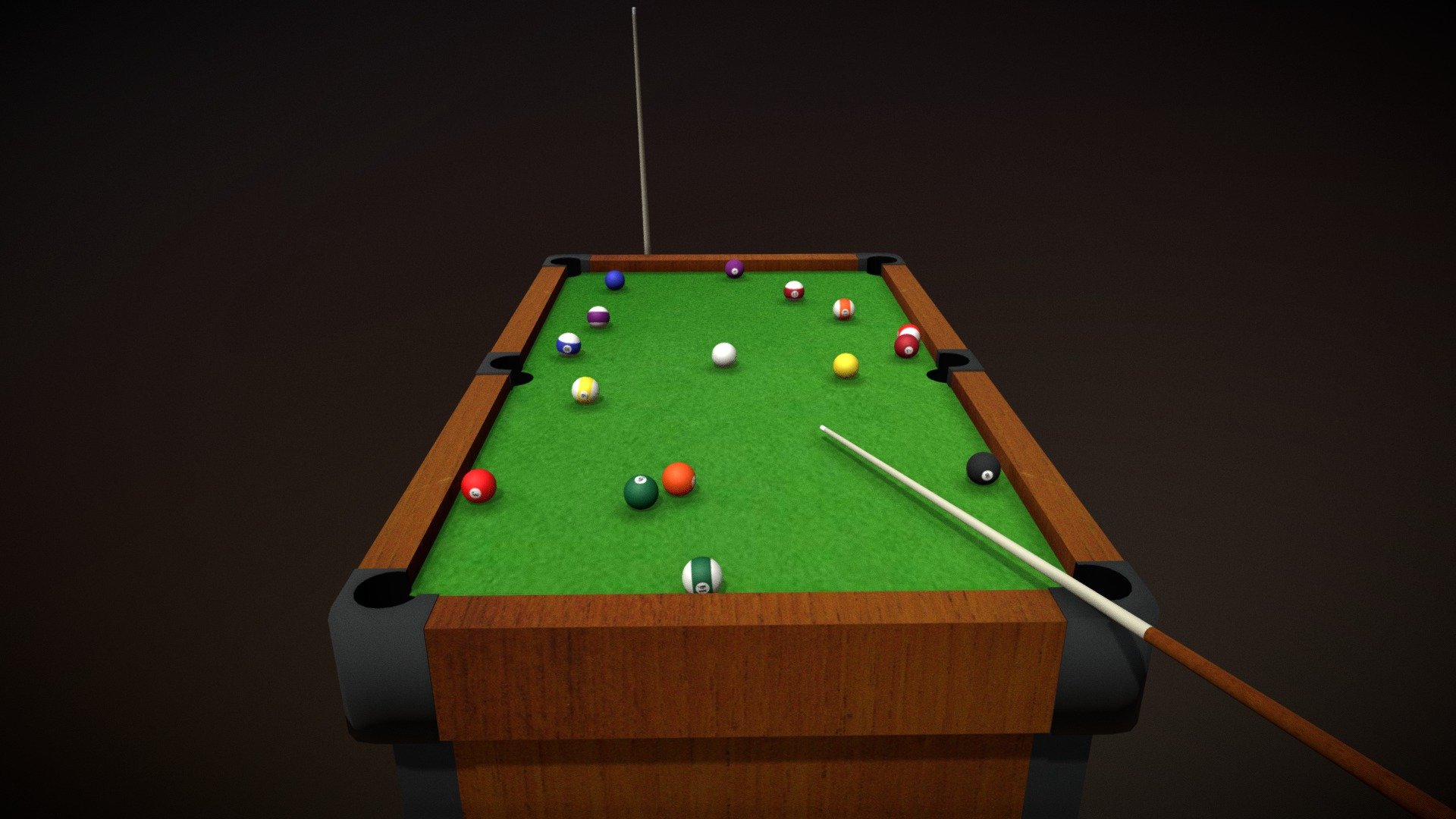 Pool Table (Animation) Download Free 3D model by Yanez Designs