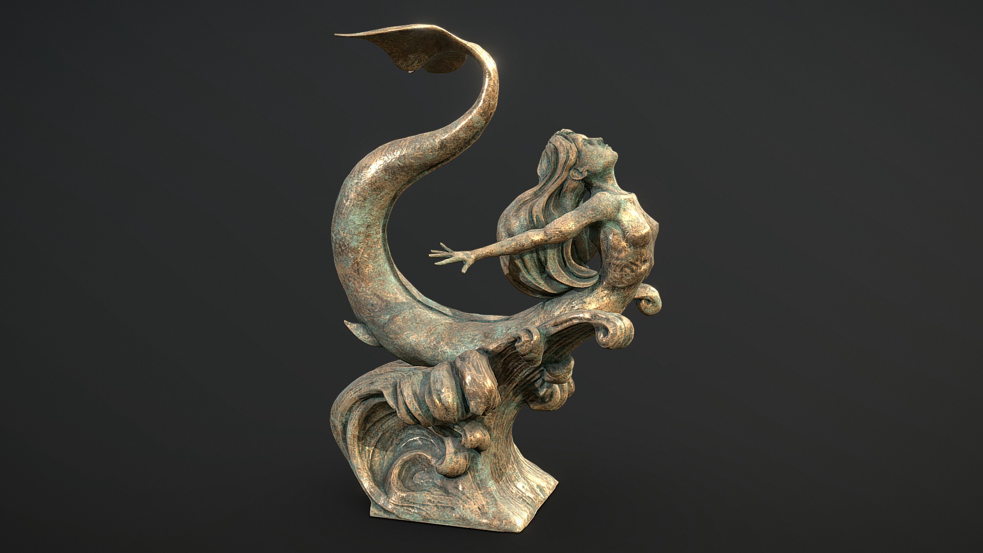 Mermaid Statue 3D model by Dirk Wachsmuth (dirkwachsmuth) [112bb12