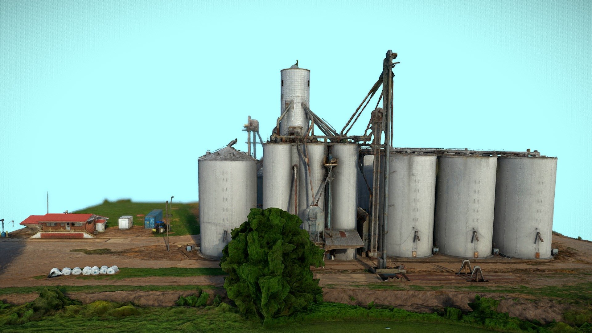 Newellton Grain Elevator Download Free 3D model by Frank McMains