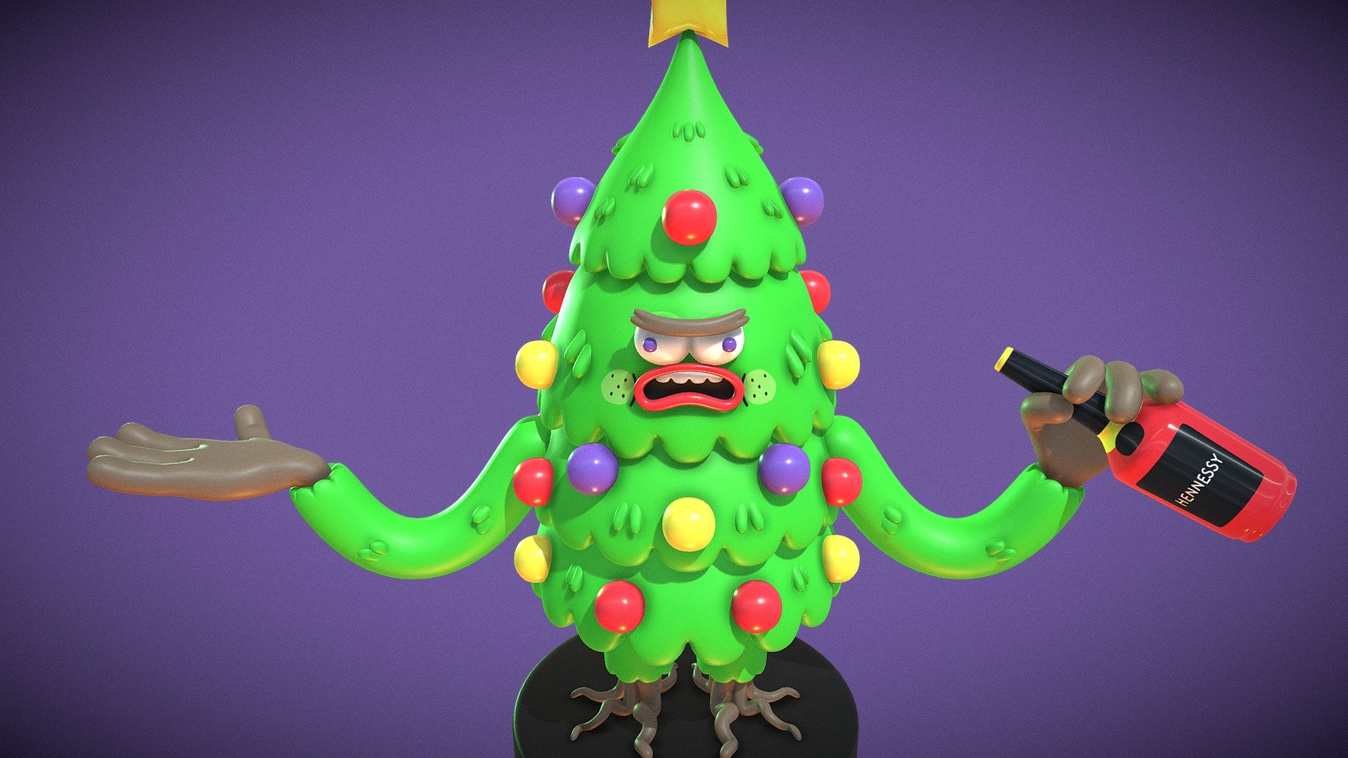 Christmas Tree Man 3D model by psychrome [13ab056] Sketchfab
