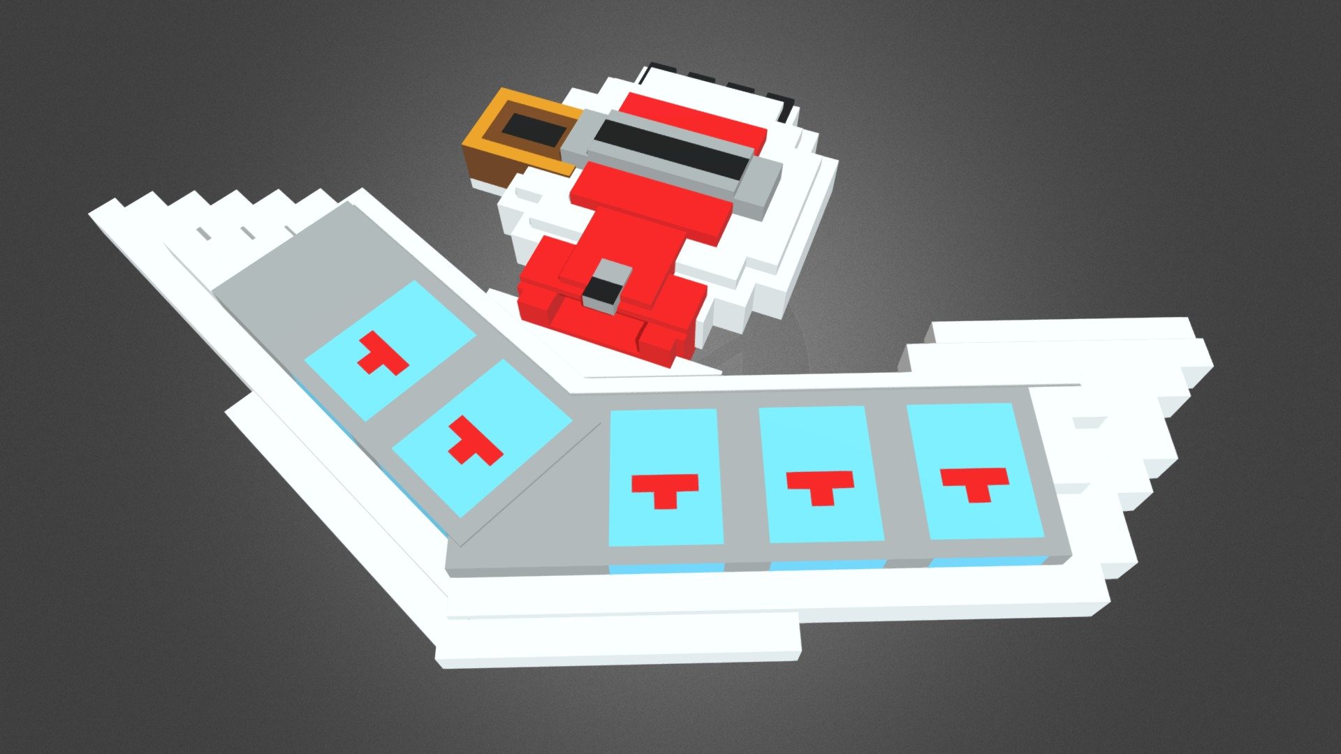 duel disk from YuGiOh Duel Monsters (blocky) Download Free 3D model