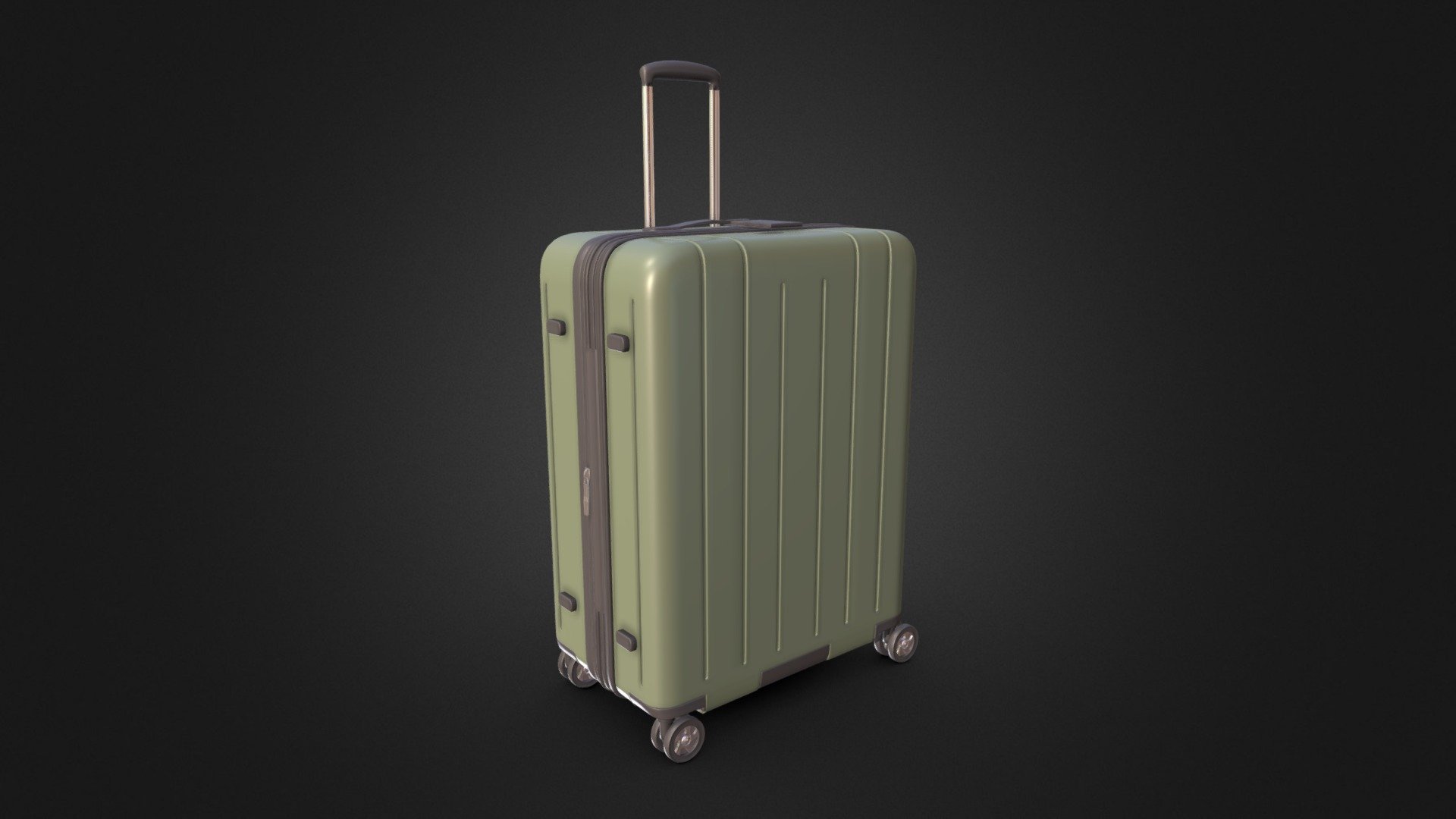 Hard Trolley Bag With Adjustable Handle Download Free 3D model by