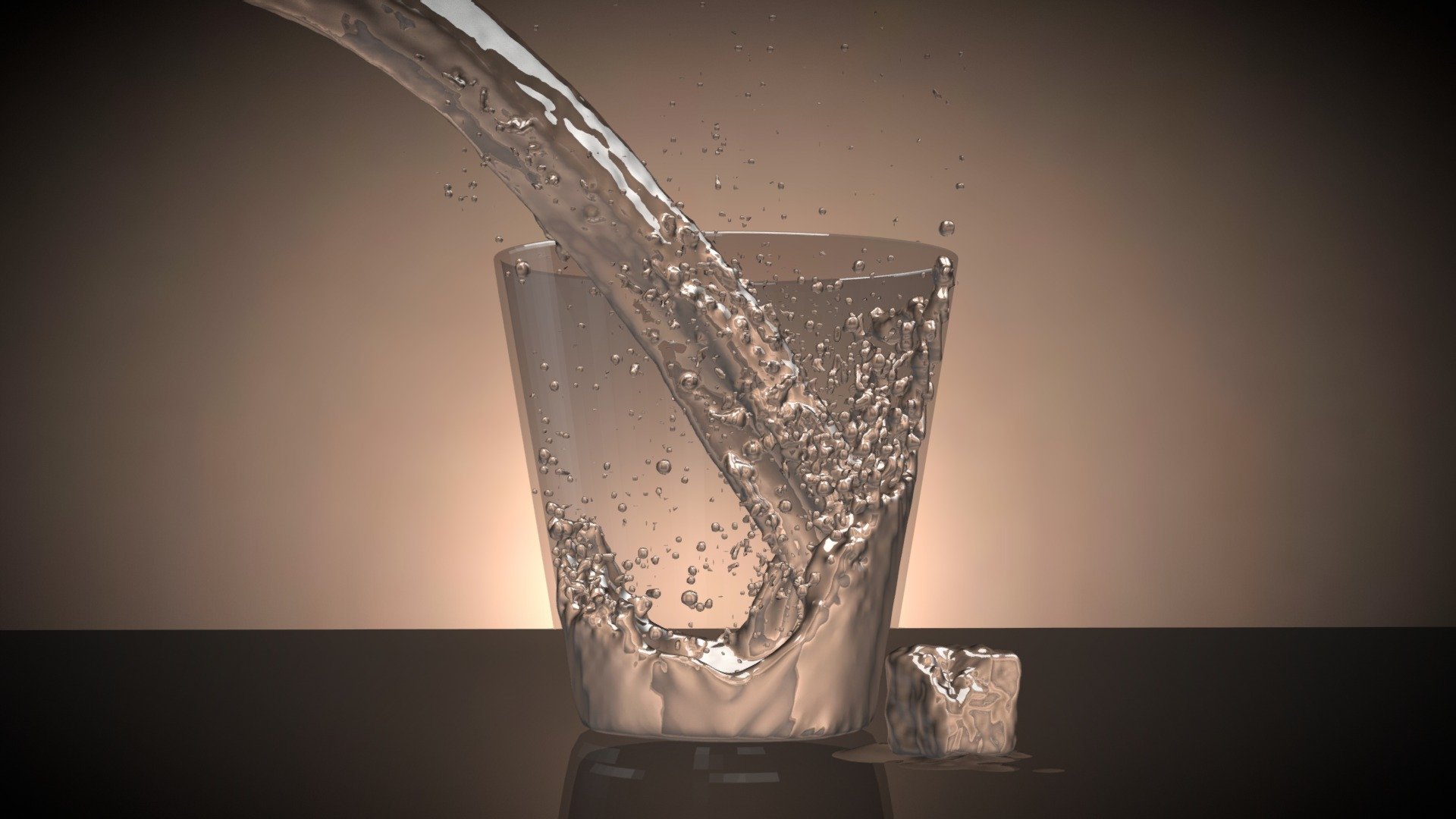 Glass of Water Download Free 3D model by MysteryPancake