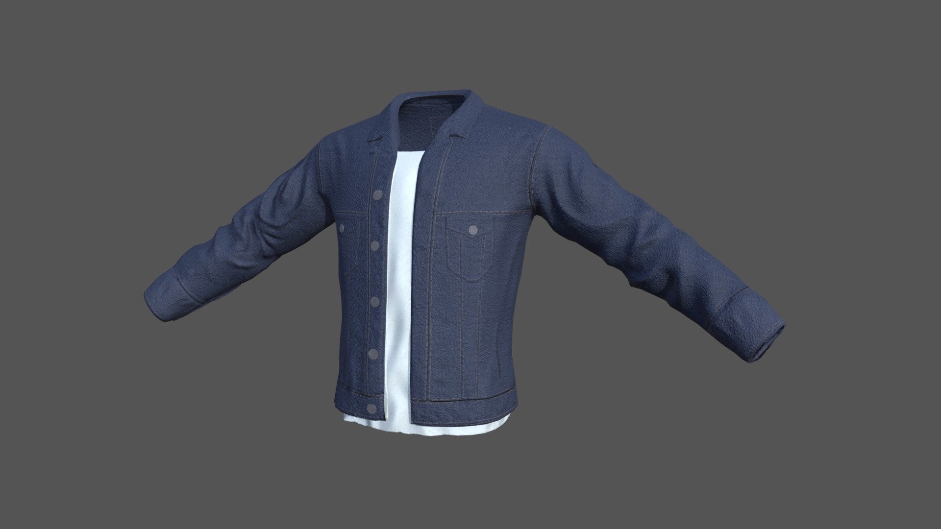 Denim Jacket Download Free 3D model by k_Helferty99 [1f11ec5] Sketchfab
