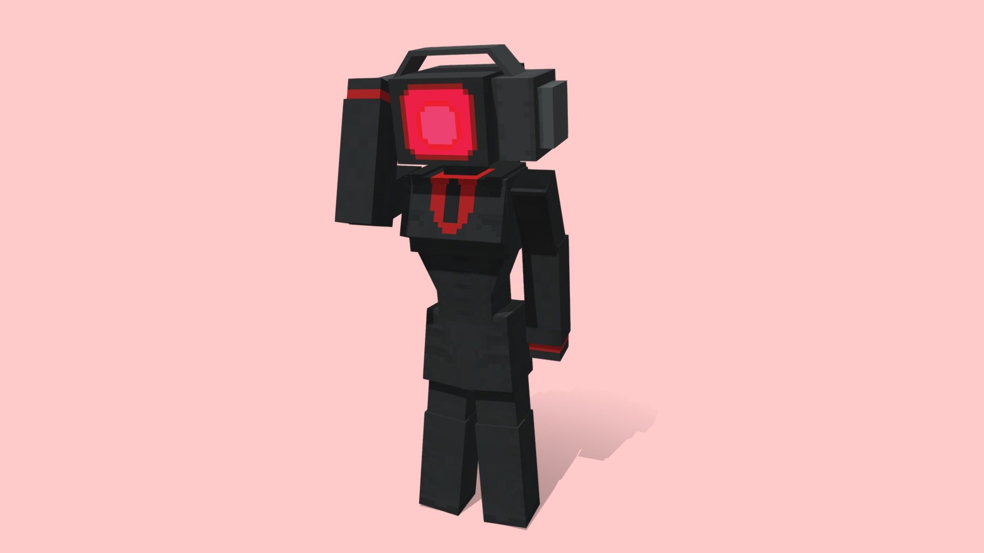 Skibidi Toilet Speaker Woman - Minecraft - 3D model by El