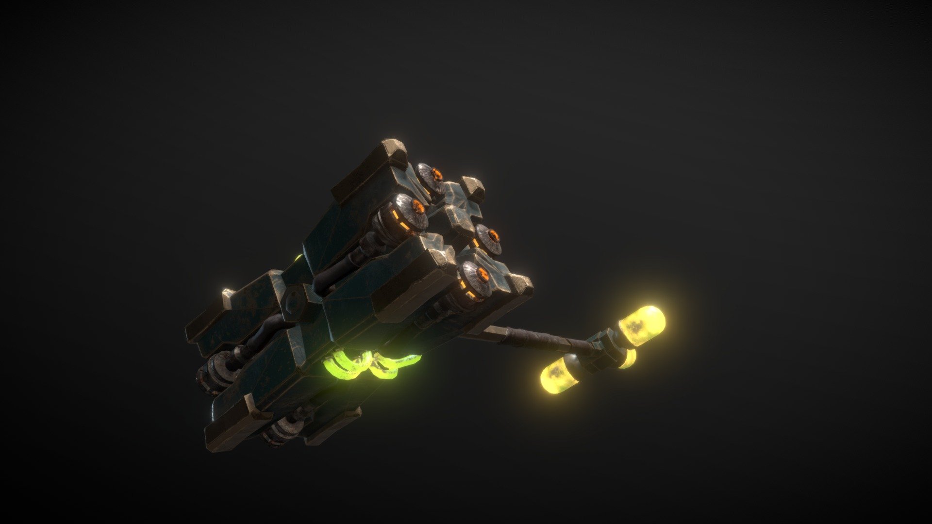 Flame Throwing War Hammer 3D model by GOAT LAB (GOATLAB) [21904be] Sketchfab