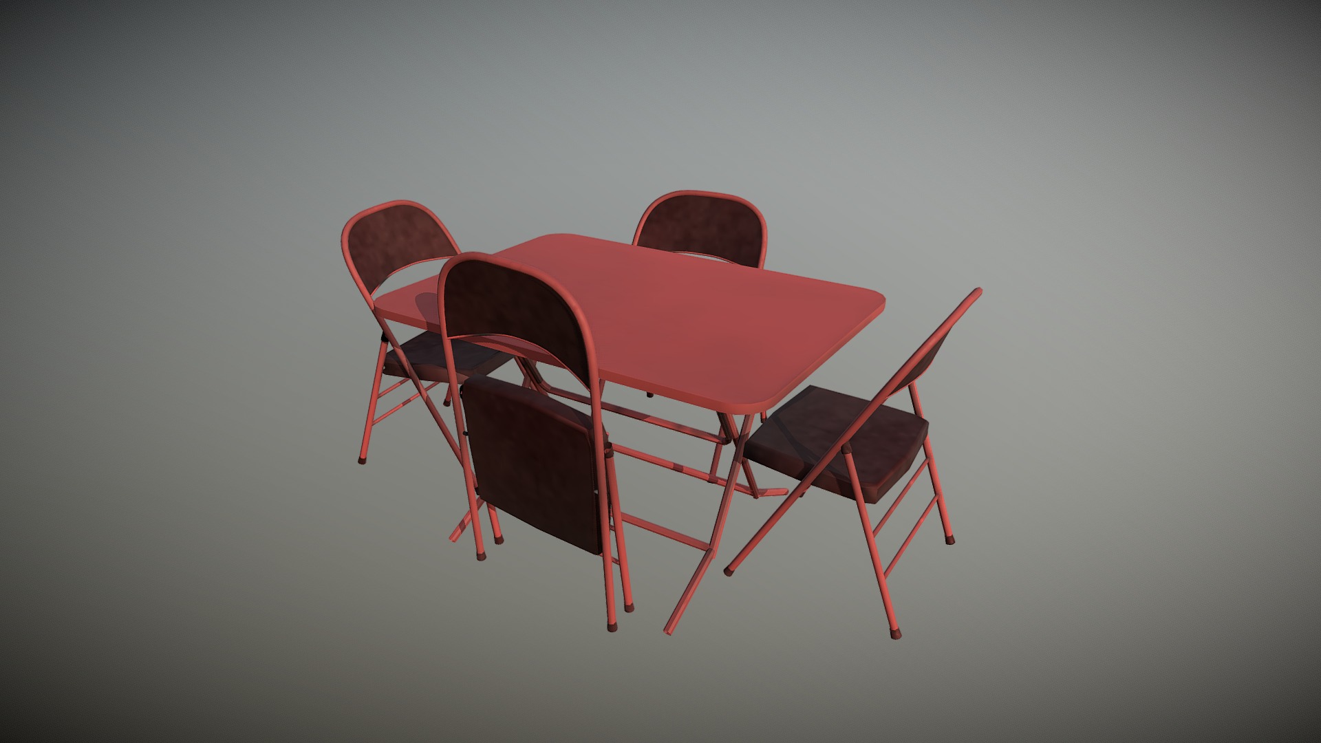 Folding table chair 3D model by MadAssets [21dca70] Sketchfab
