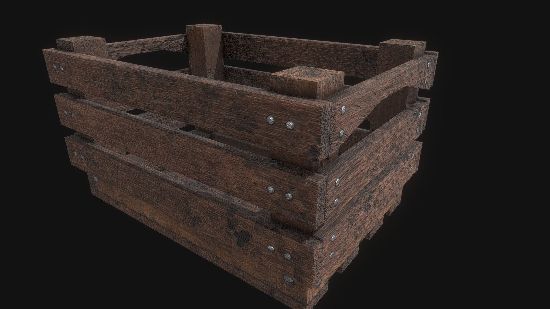 Damaged Wooden Crate Download Free 3D model by Danny_Taylor