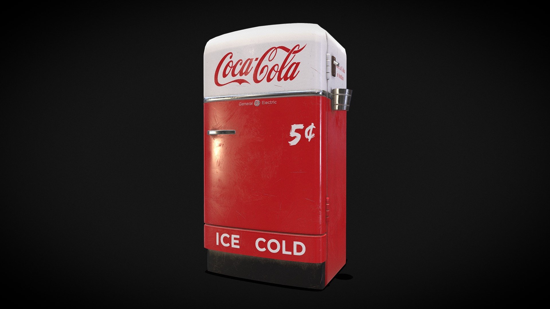Retro CocaCola Fridge Download Free 3D model by sergeilihandristov