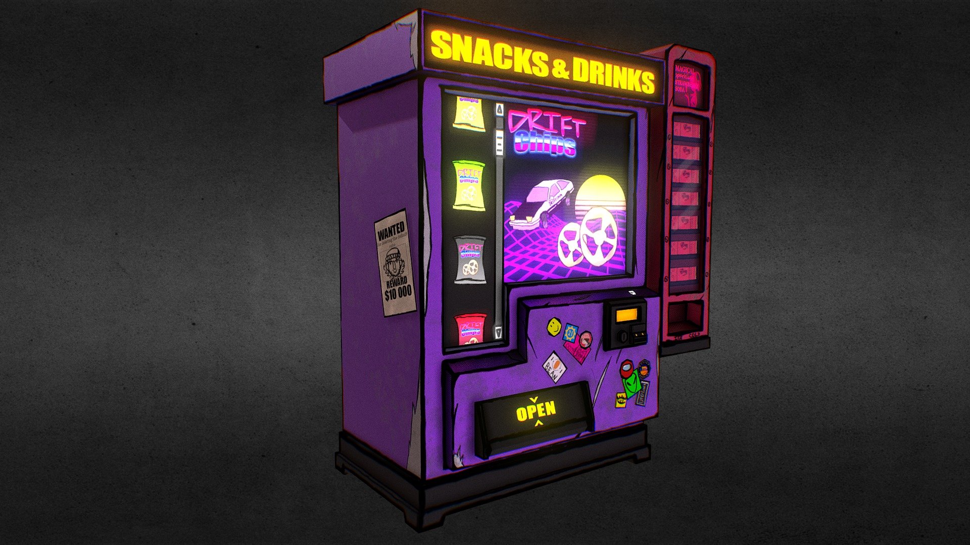 Stylized Cyberpunk Vending Machine 3D model by Sergio I. Gaytan