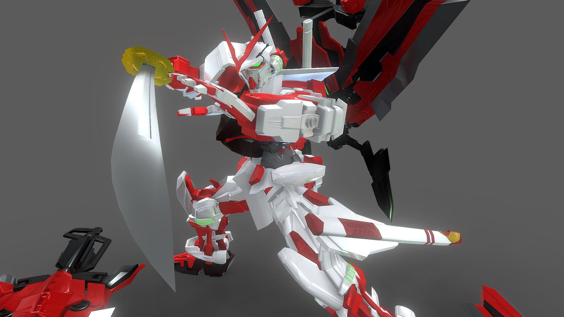 MBFP02Kai Gundam Astray Red Frame Kai Buy Royalty Free 3D model by