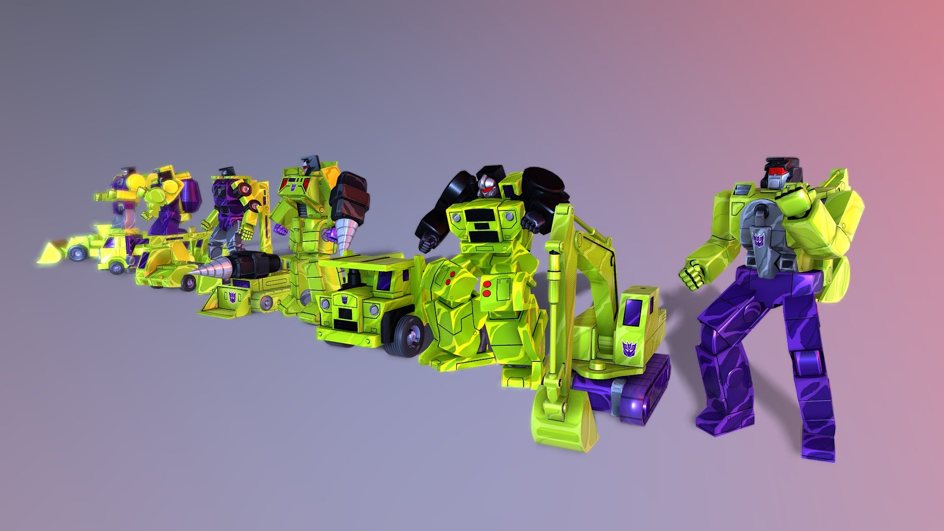 Constructicons Pack Transformers Devastation Download Free 3D model