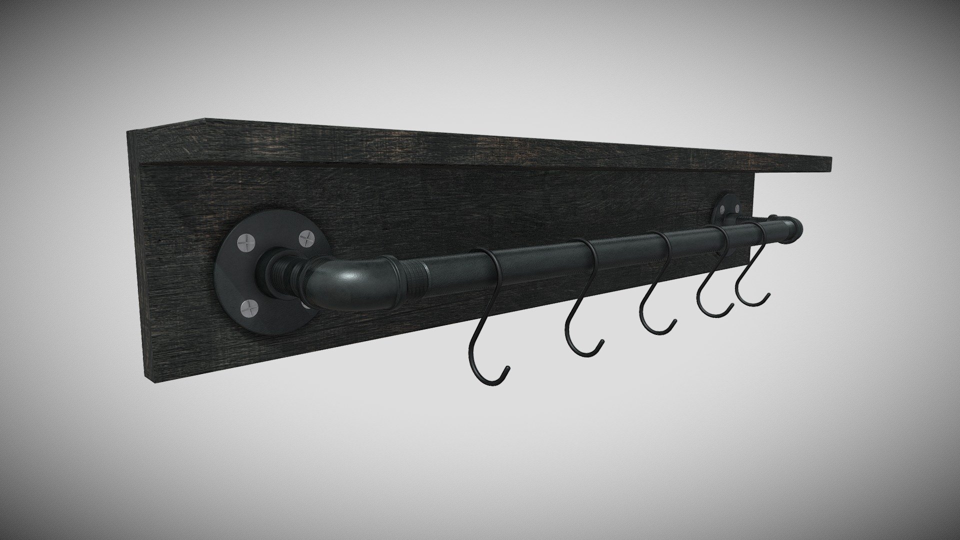 Industrial Pipe Coatrack Buy Royalty Free 3D model by Ronald Hessens