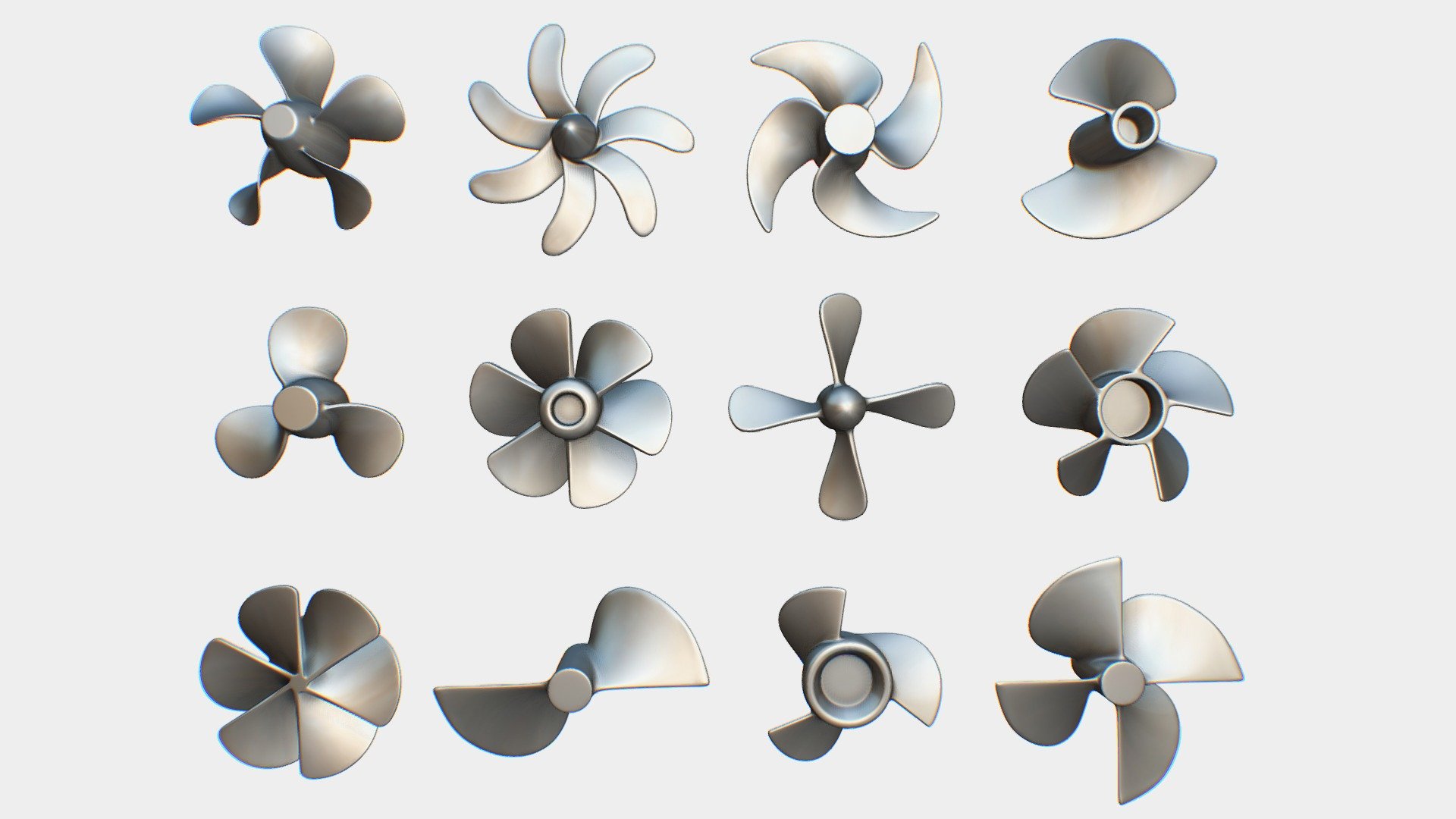 12 Boat Propeller 3D Print Buy Royalty Free 3D model by