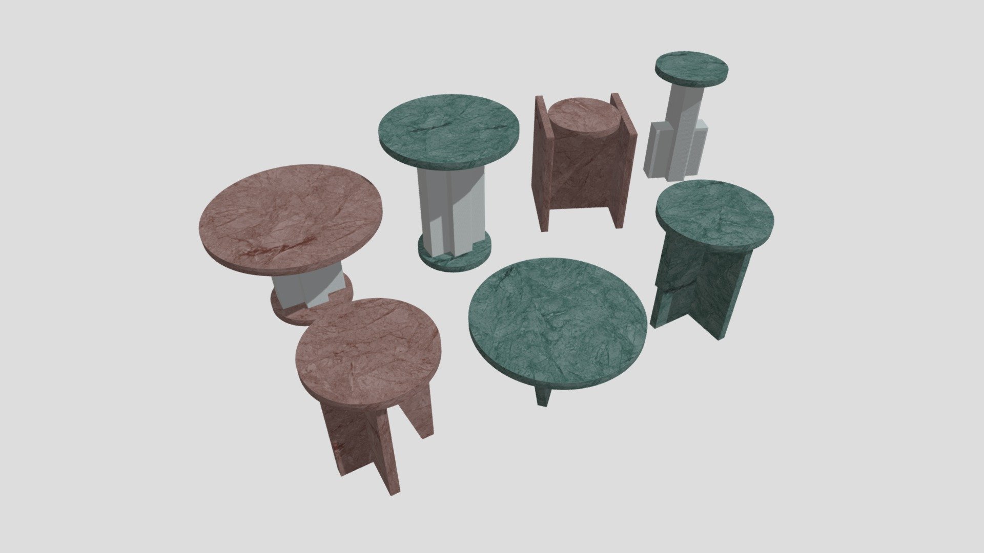 stone tables 3D model by filifonka [3bf1f6f] Sketchfab