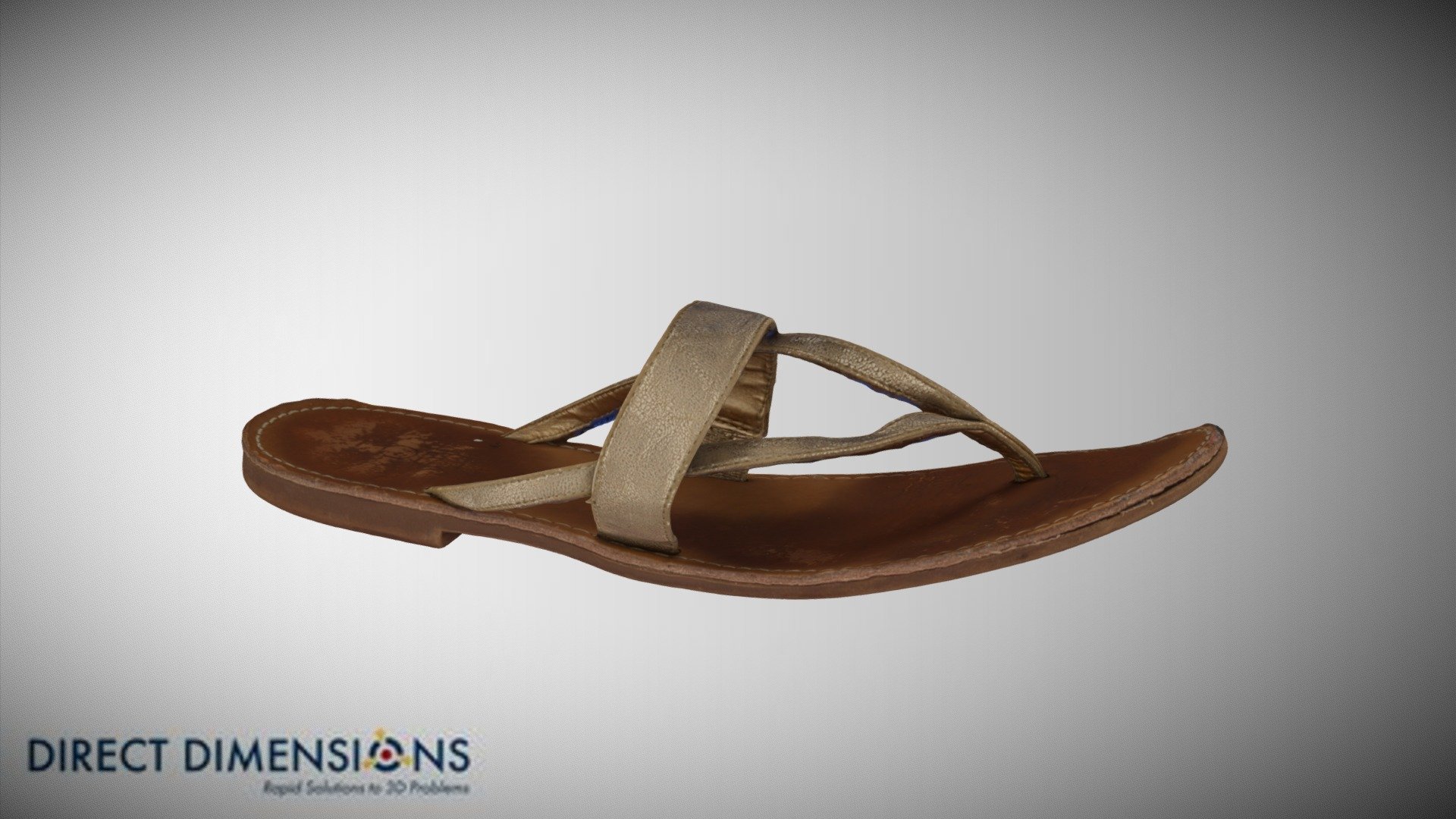 Ladies Flip Flop Shoe (PASS, no edits) 3D model by Direct Dimensions