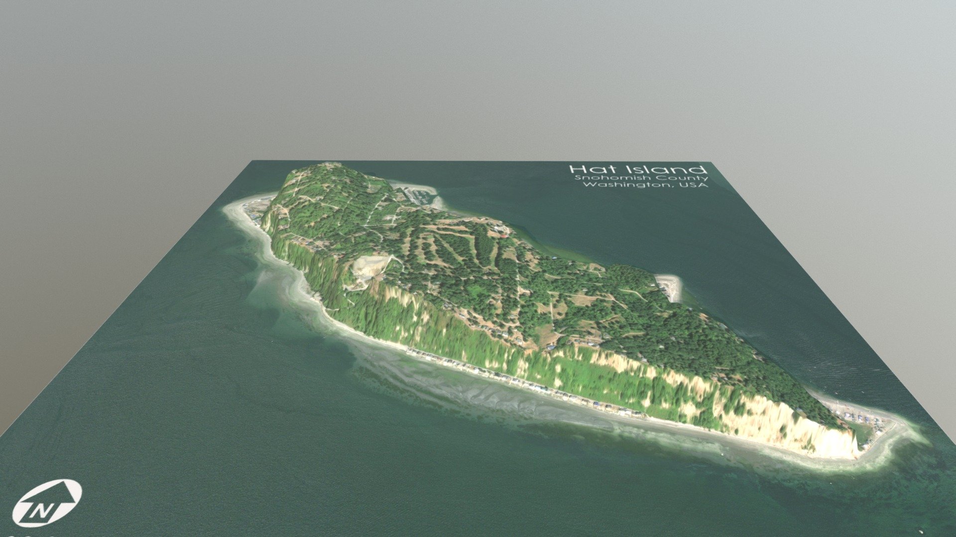 Hat Island (122,000 Scale) 3D model by smartmAPPS [427aada] Sketchfab