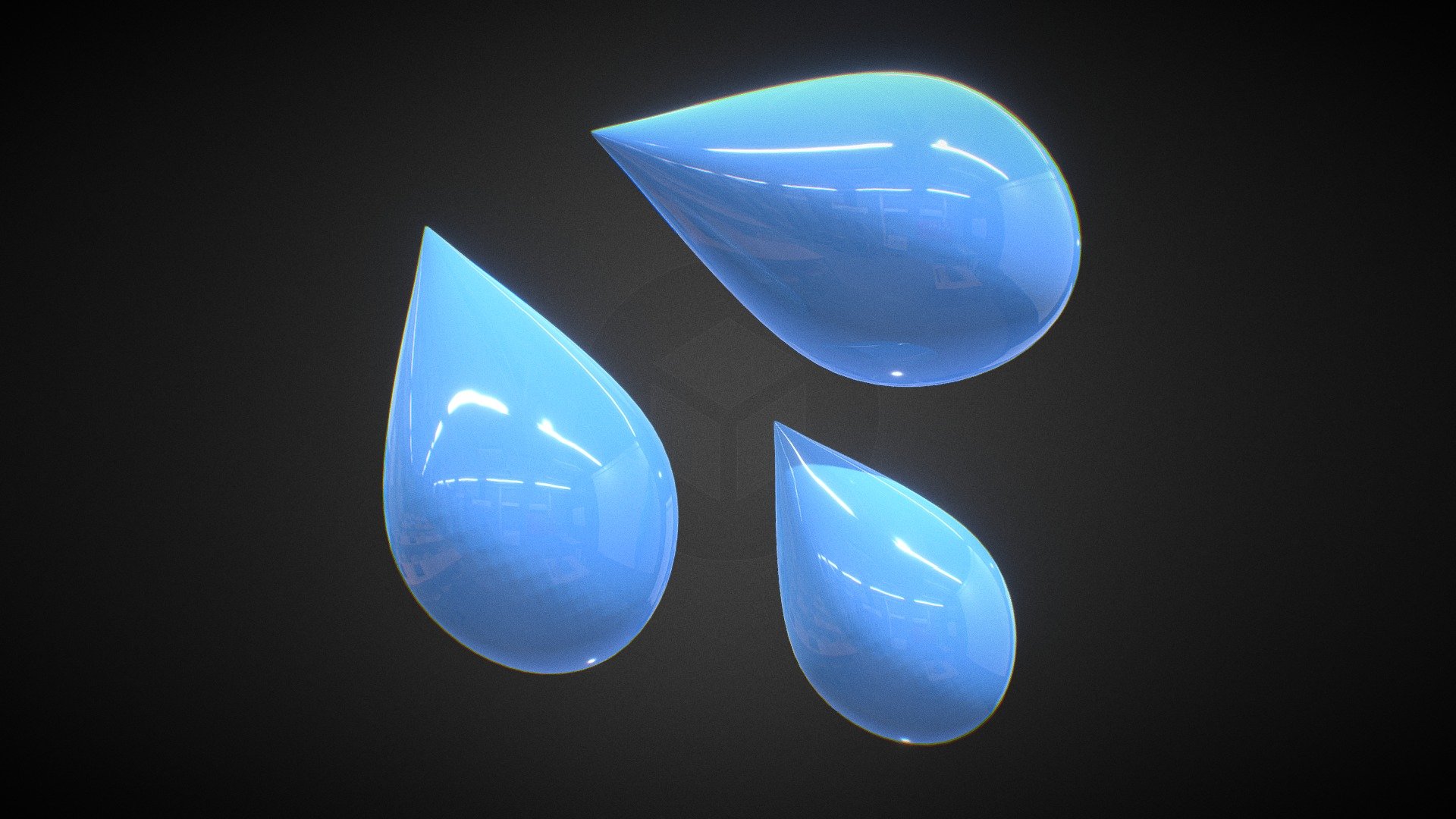 Water Drop Emoji Buy Royalty Free 3D model by Tiko (tikoavp